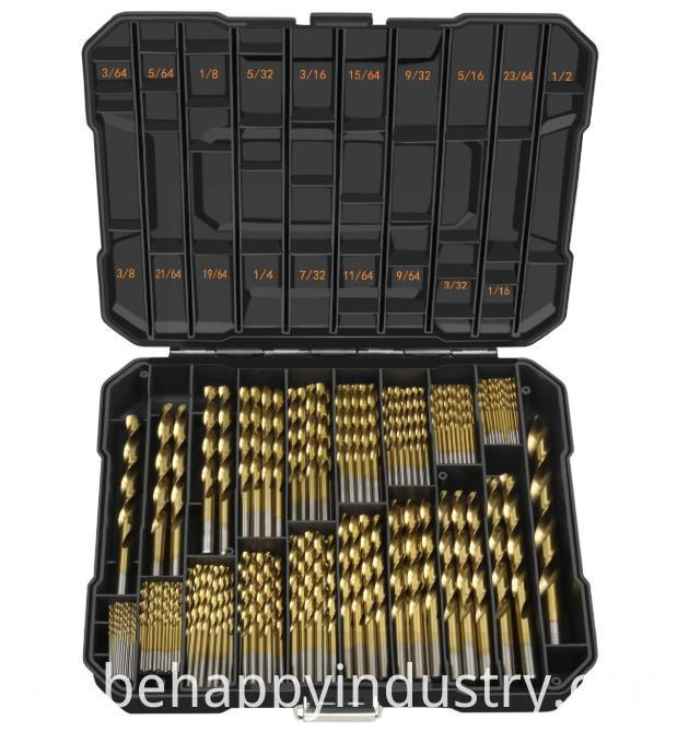 Conjunto de kit de broca de titânio para metal